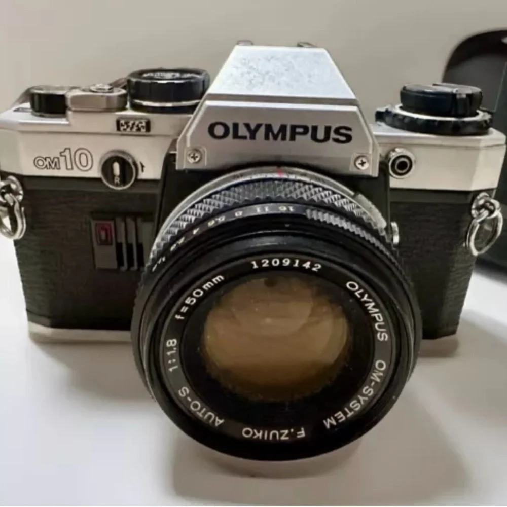 Vintage Olympus OMG & OM-10 Film Camera Collection w/ External Flash, Lens, Bag